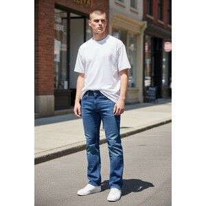 Paige Federal Slim Straight Leg Stretch Dark Wash Mens Jeans 33x29.5